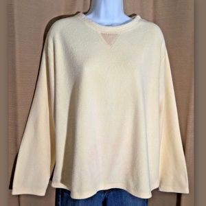 SHENANIGANS PETITE Vintage Size PM Pale Yellow Long Sleeves Terry Towel Top